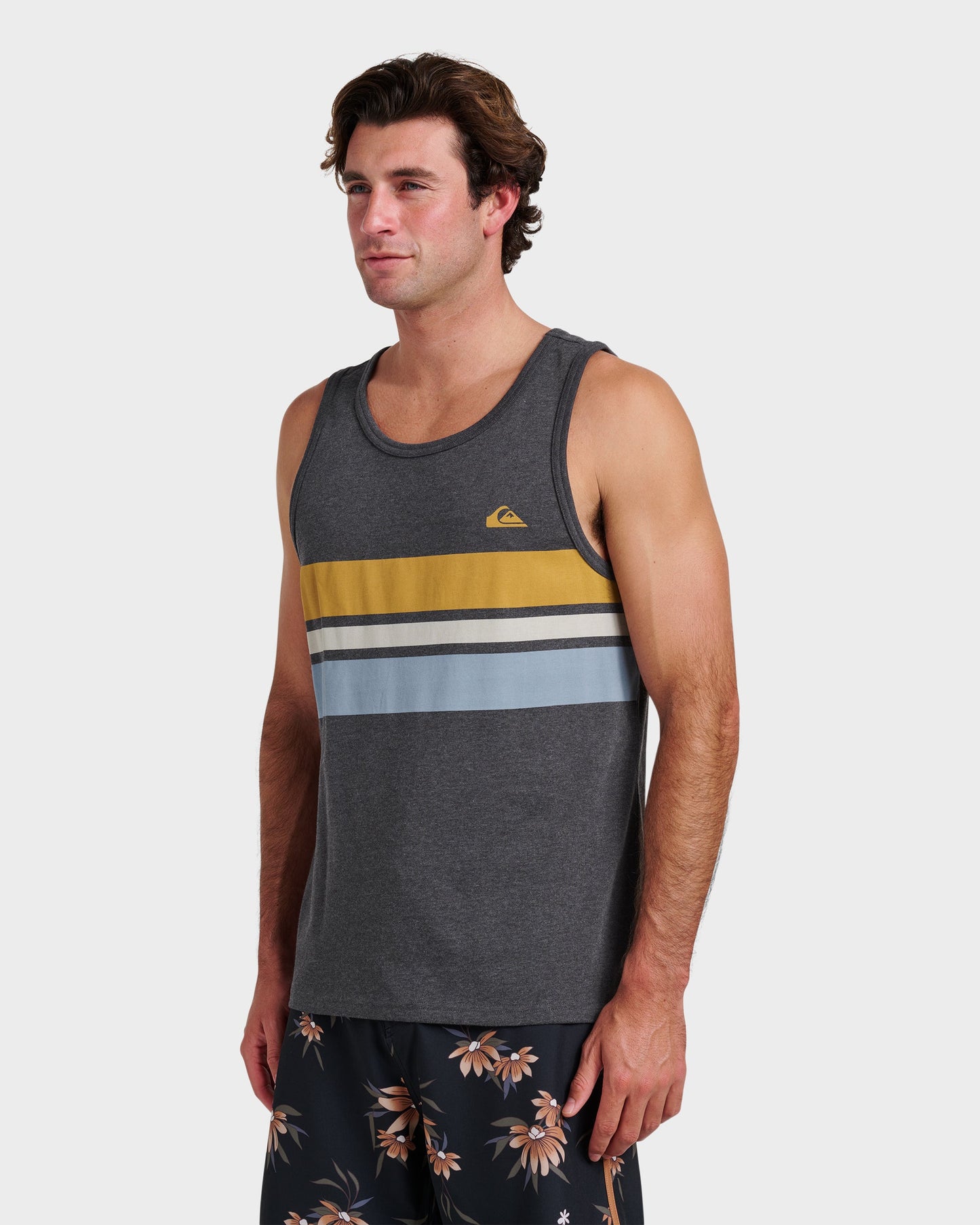 Quick Silver Og Stripe Tank - Charcoal Heather