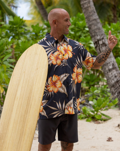 Quick Silver Waterman Tropical Dream Shirt - Black