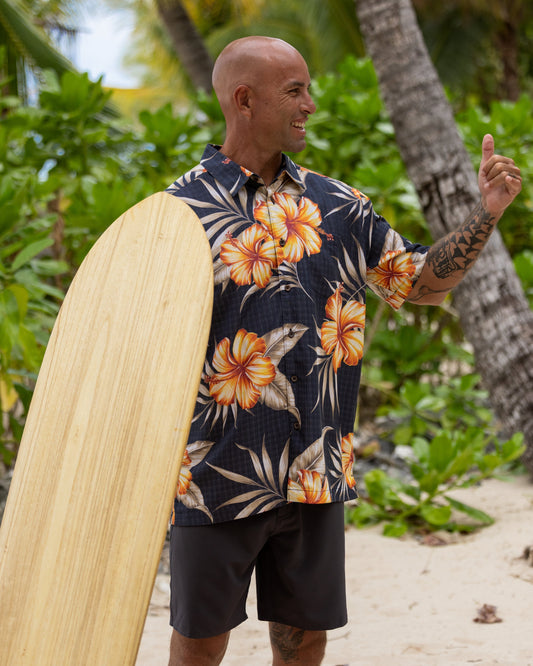 Quick Silver Waterman Tropical Dream Shirt - Black