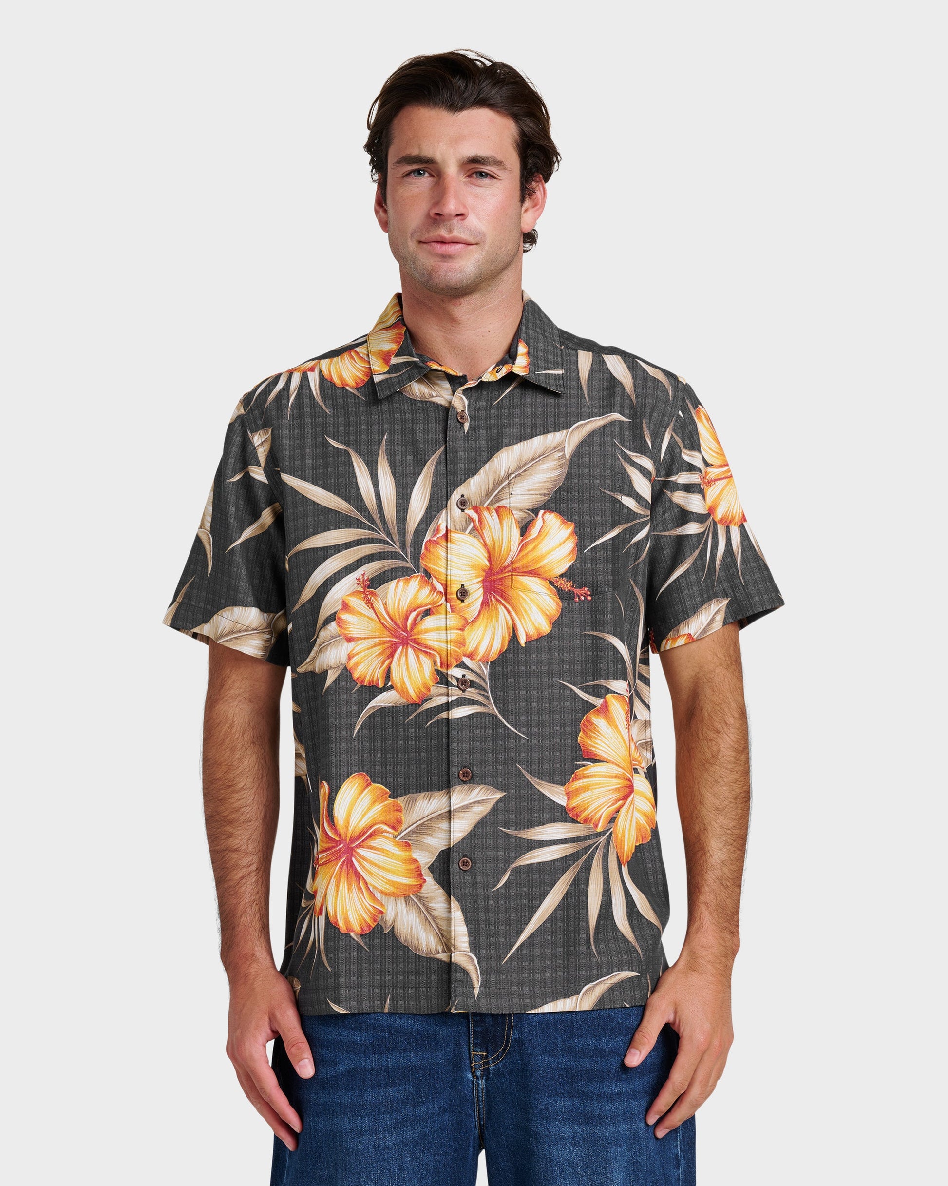 Quick Silver Waterman Tropical Dream Shirt - Black
