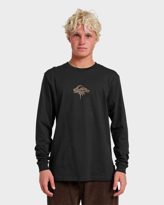 Quick Silver Three Piece Long Sleeve T-shirt - Black