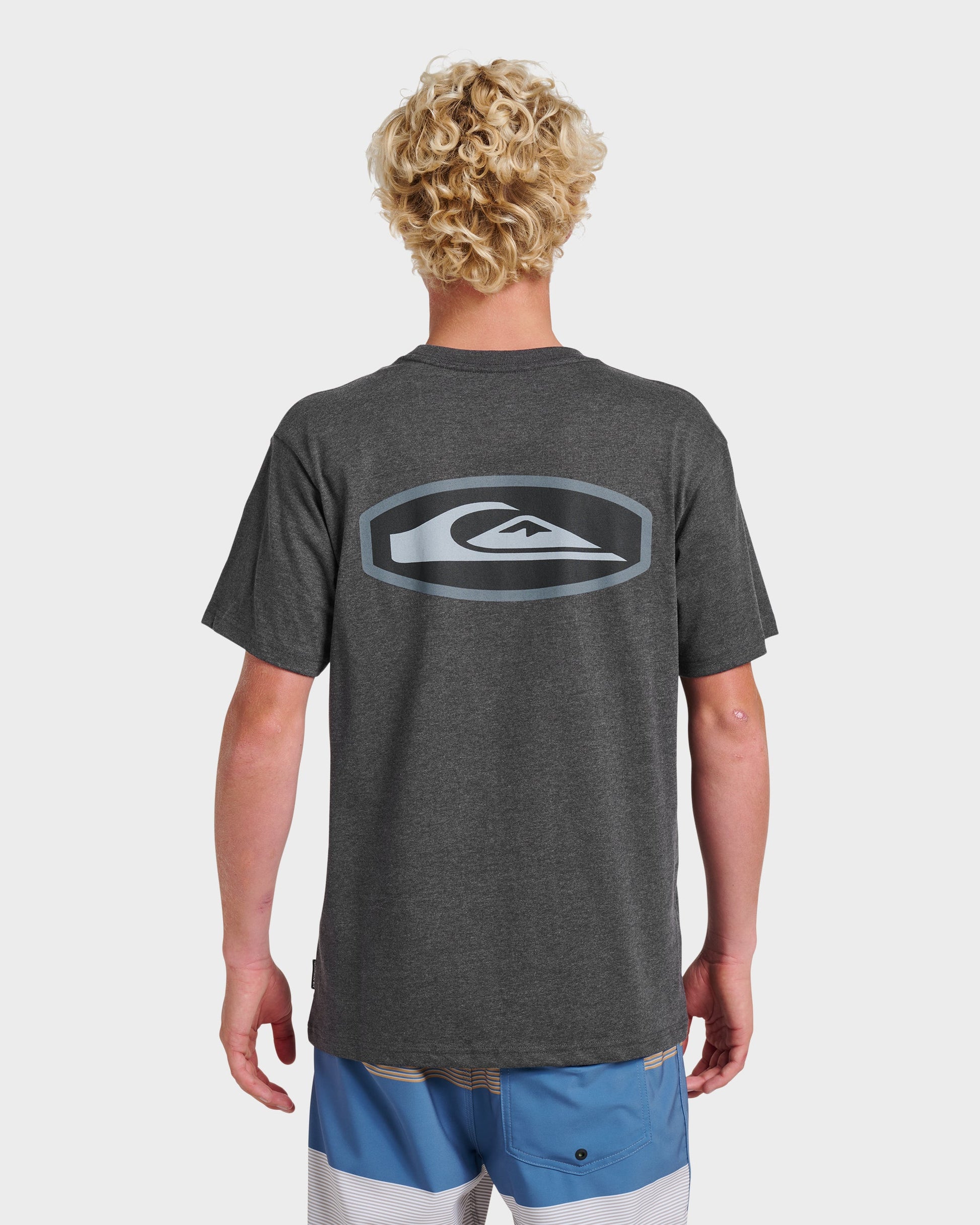 Quick Silver Stadium Emblem Classic T-shirt - Charcoal Heather