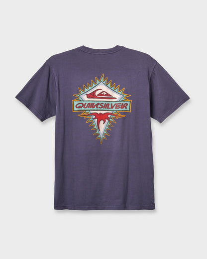 Quick Silver Liberty Spikespigment Dye T-Shirt - Graystone