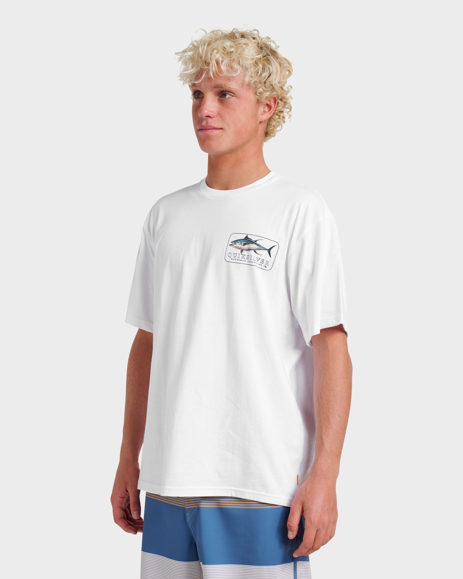 Quick Silver Waterman Yellowfinner Classic T-shirt - White