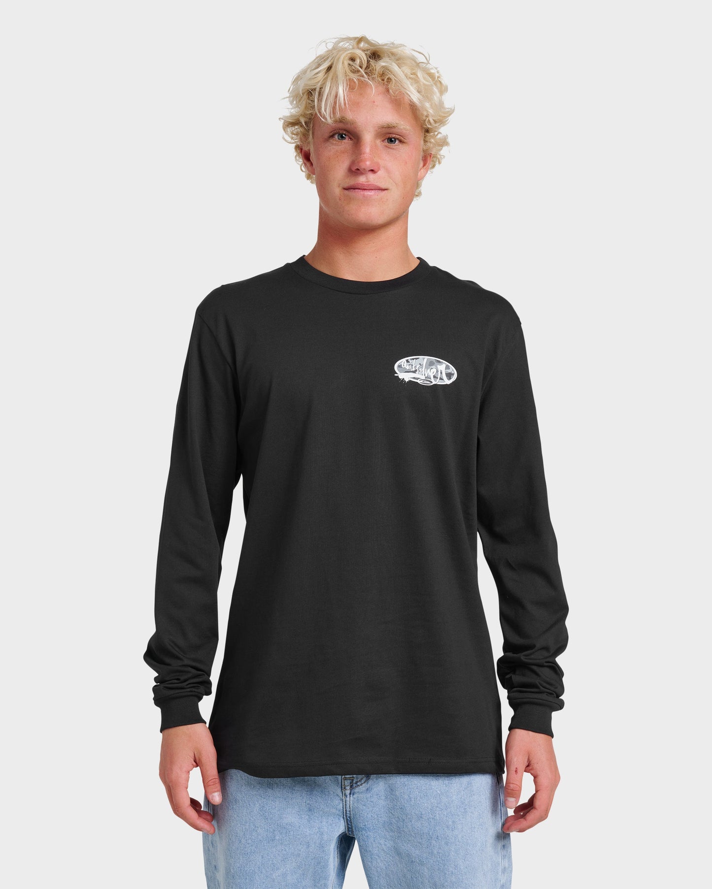 Quick Silver Impaired Camo Long Sleeve T-shirt - Black