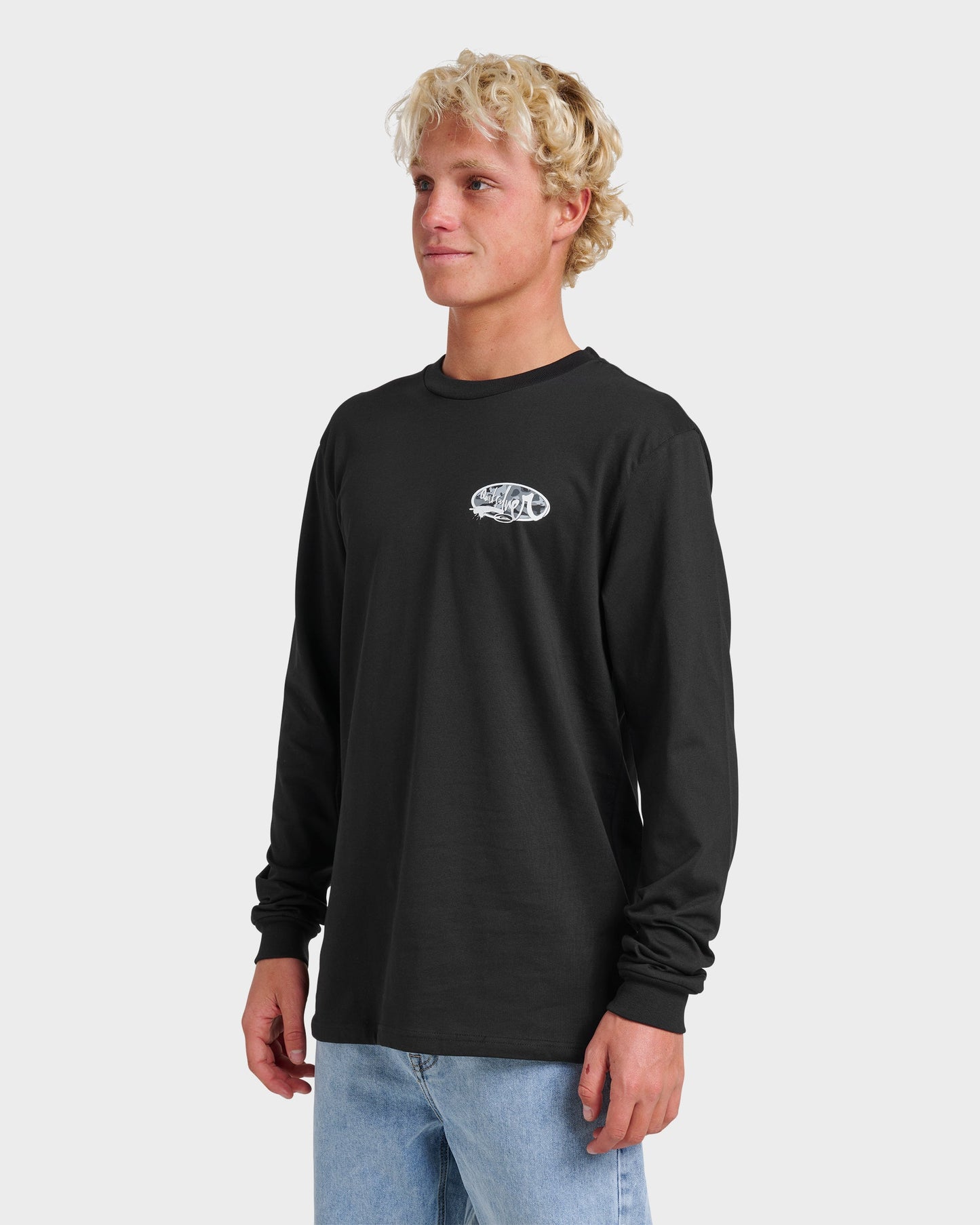 Quick Silver Impaired Camo Long Sleeve T-shirt - Black