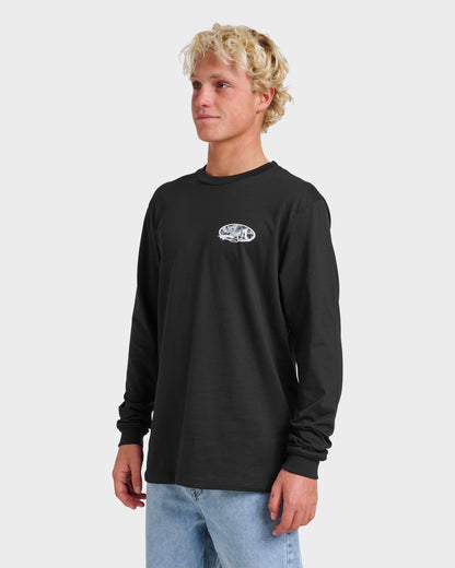 Quick Silver Impaired Camo Long Sleeve T-shirt - Black