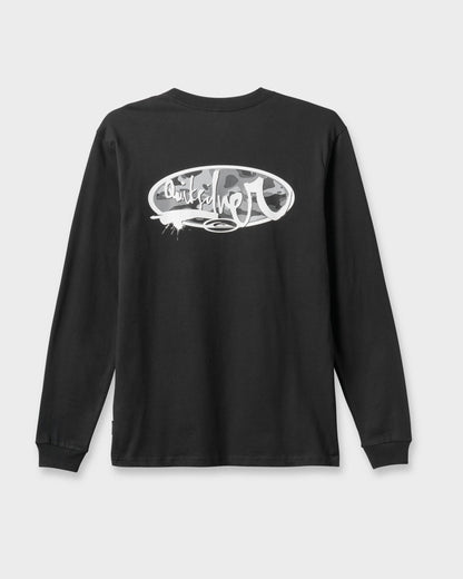 Quick Silver Impaired Camo Long Sleeve T-shirt - Black