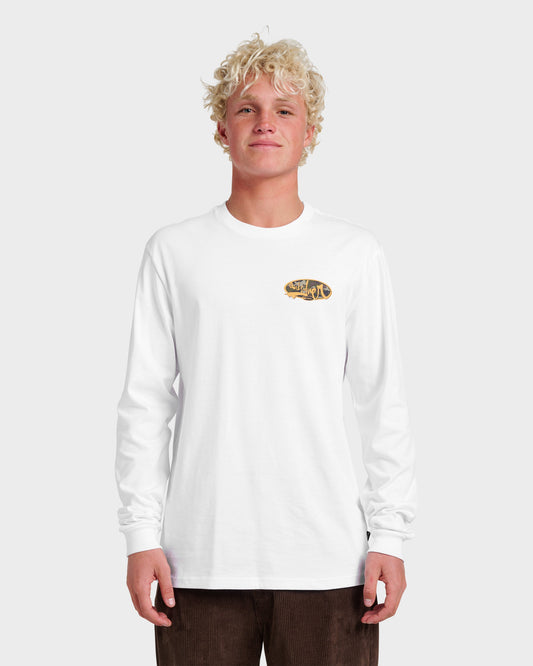 Quick Silver Impaired Camo Long Sleeve T-shirt - White