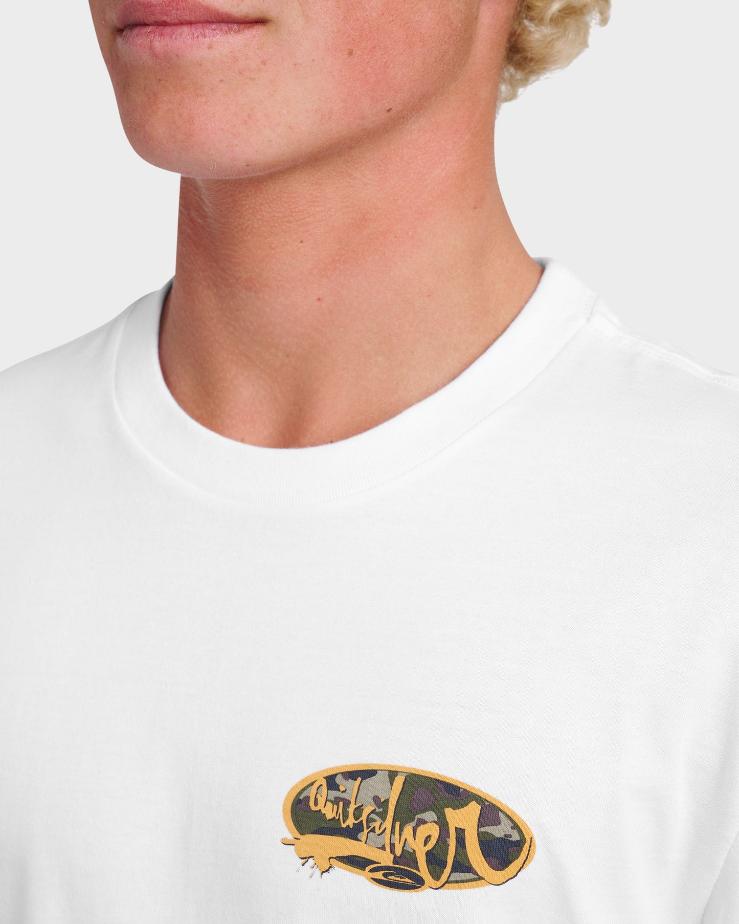 Quick Silver Impaired Camo Long Sleeve T-shirt - White