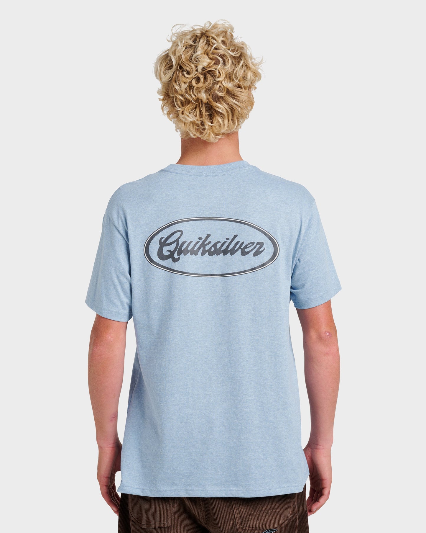 Quick Silver Mechanics Script Classic T-shirt - Ashley Blue Heather