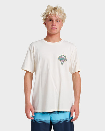 Quick Silver Liberty Spikespigment Dye T-Shirt - Snow White