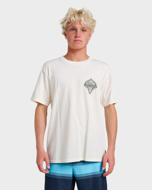 Quick Silver Liberty Spikespigment Dye T-Shirt - Snow White