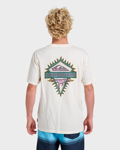Quick Silver Liberty Spikespigment Dye T-Shirt - Snow White