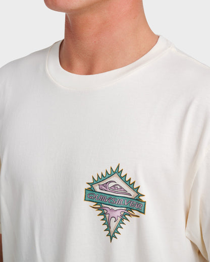 Quick Silver Liberty Spikespigment Dye T-Shirt - Snow White