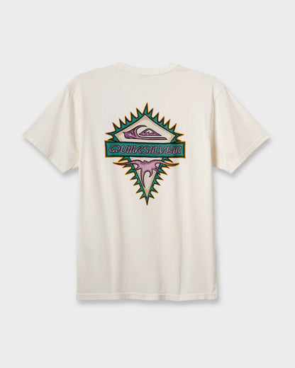 Quick Silver Liberty Spikespigment Dye T-Shirt - Snow White