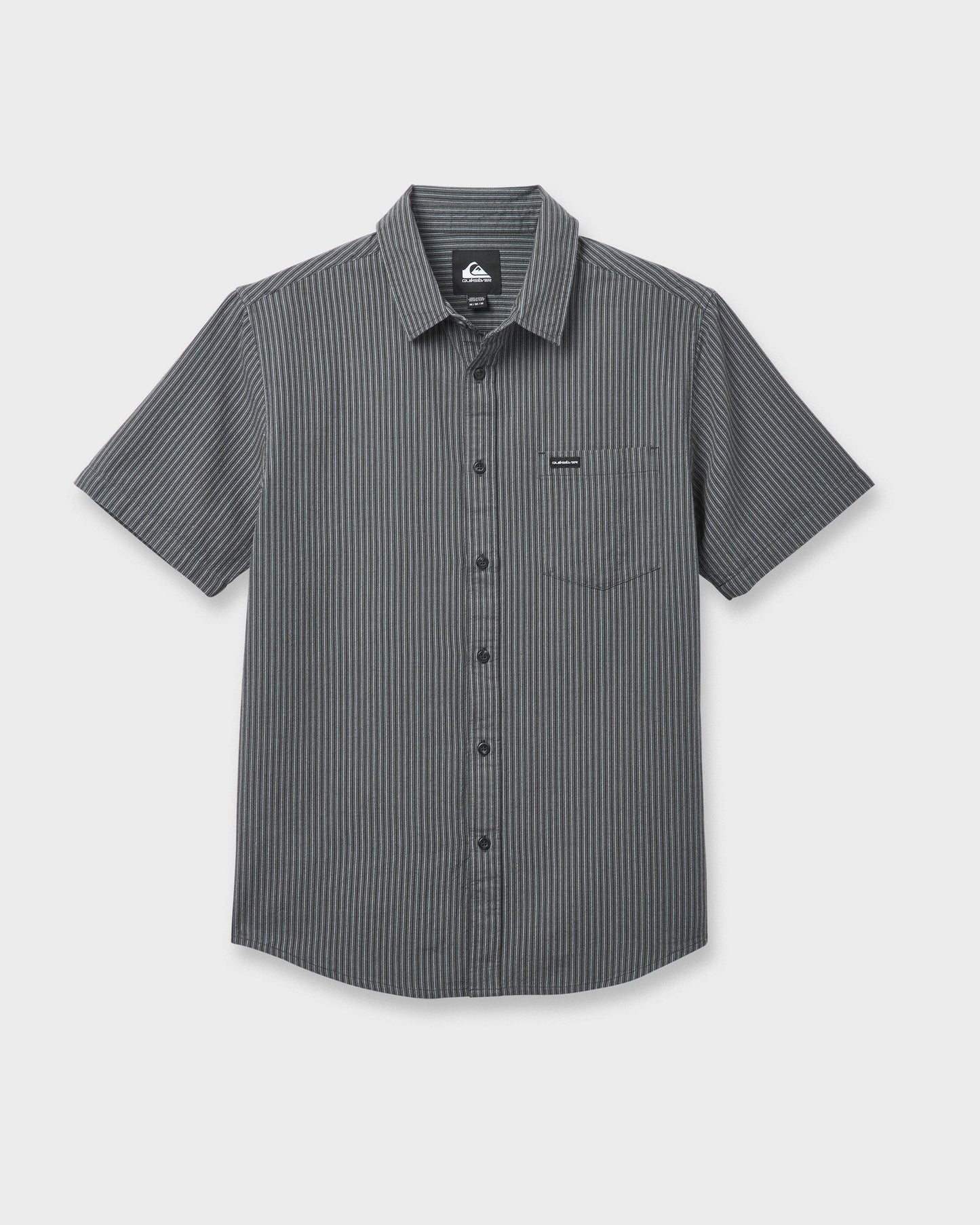 Quick Silver Oxford Stripe Classic Short Sleeve Shirt - Phantom