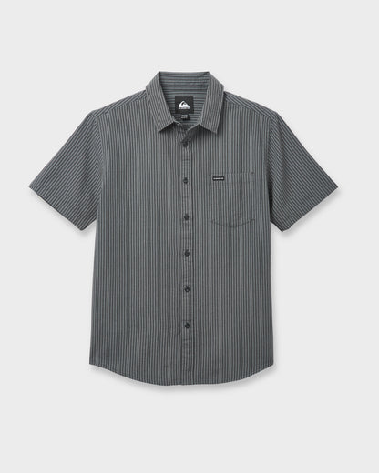 Quick Silver Oxford Stripe Classic Short Sleeve Shirt - Phantom