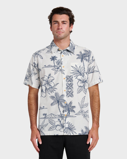 Quick Silver Waterman Scenic Drive Shirt - White