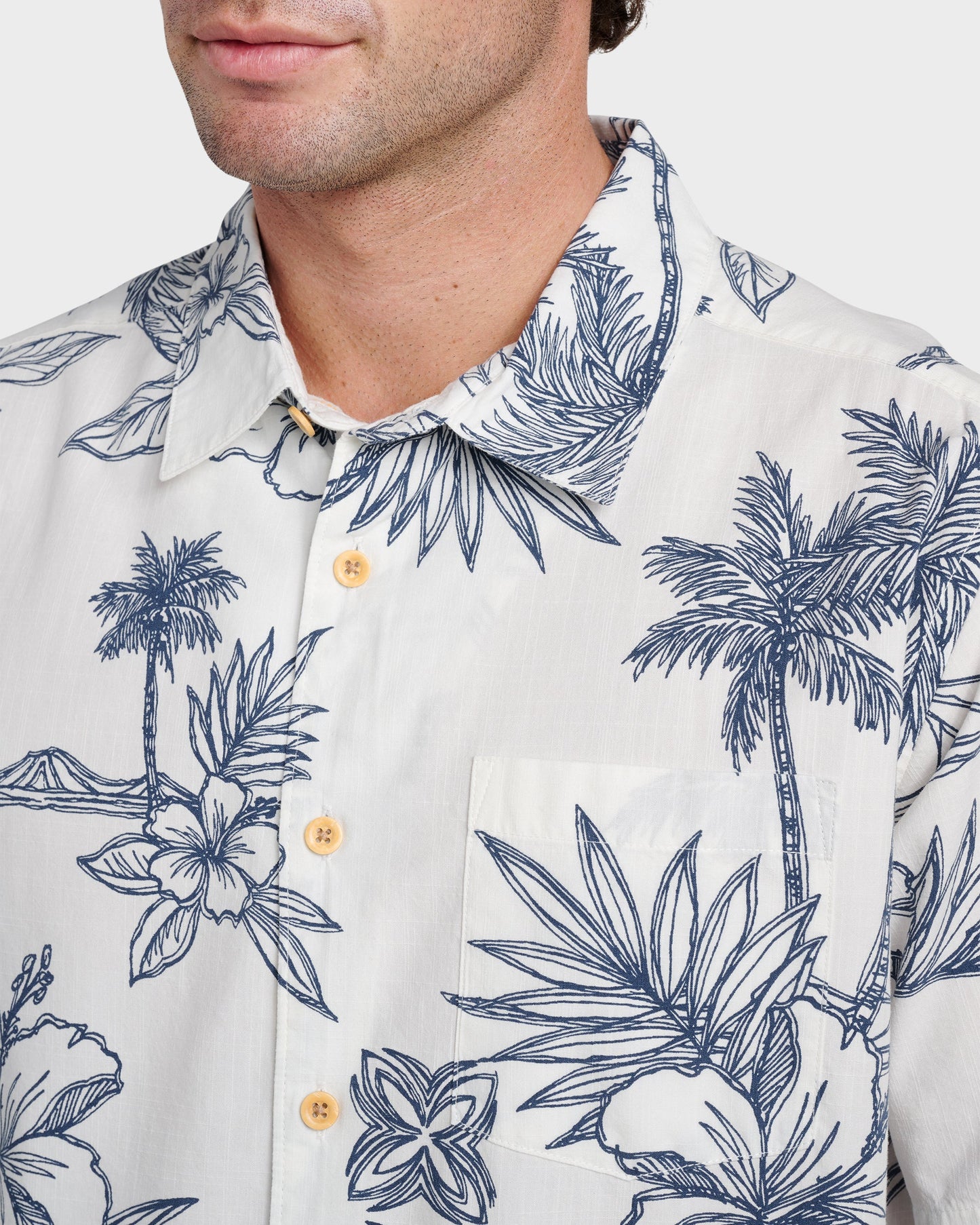 Quick Silver Waterman Scenic Drive Shirt - White