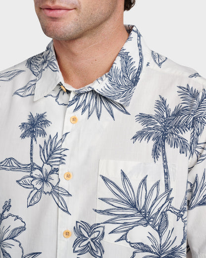 Quick Silver Waterman Scenic Drive Shirt - White