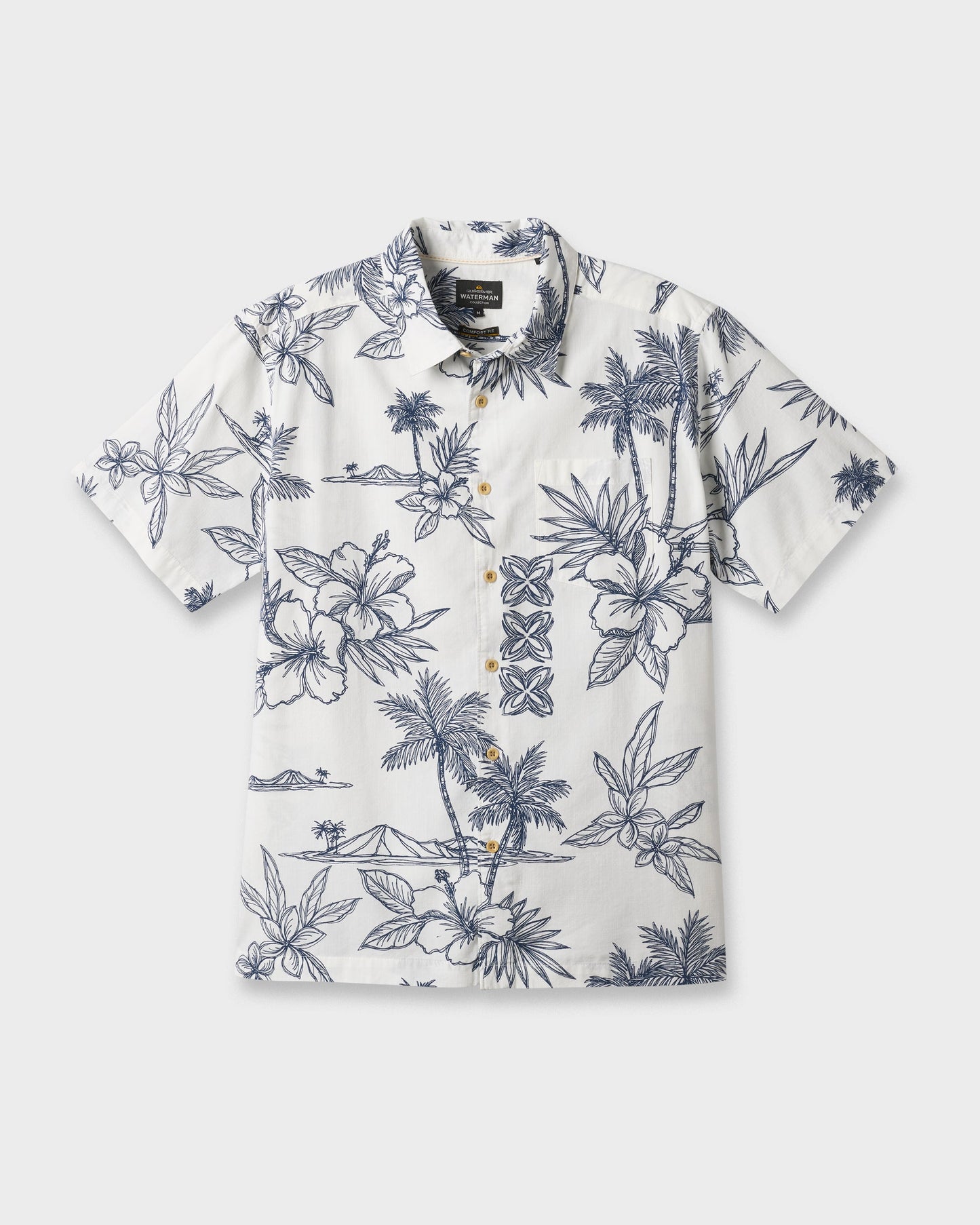 Quick Silver Waterman Scenic Drive Shirt - White