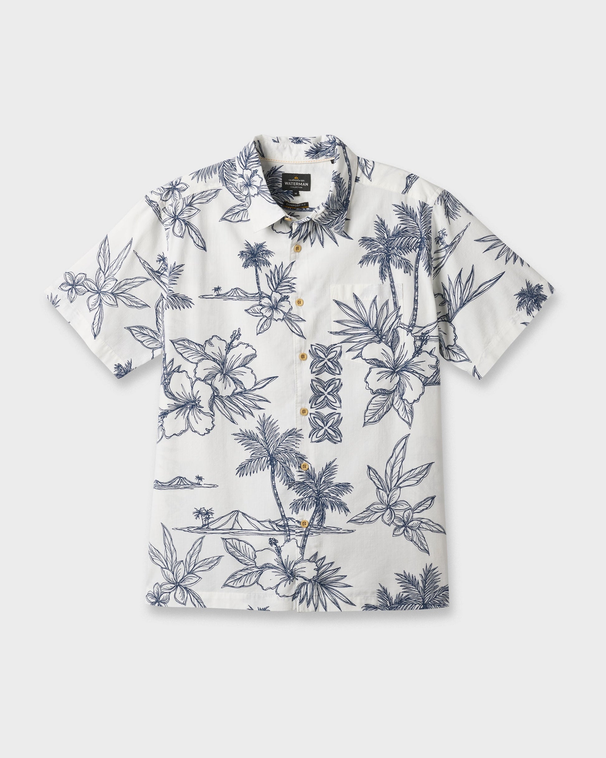 Quick Silver Waterman Scenic Drive Shirt - White