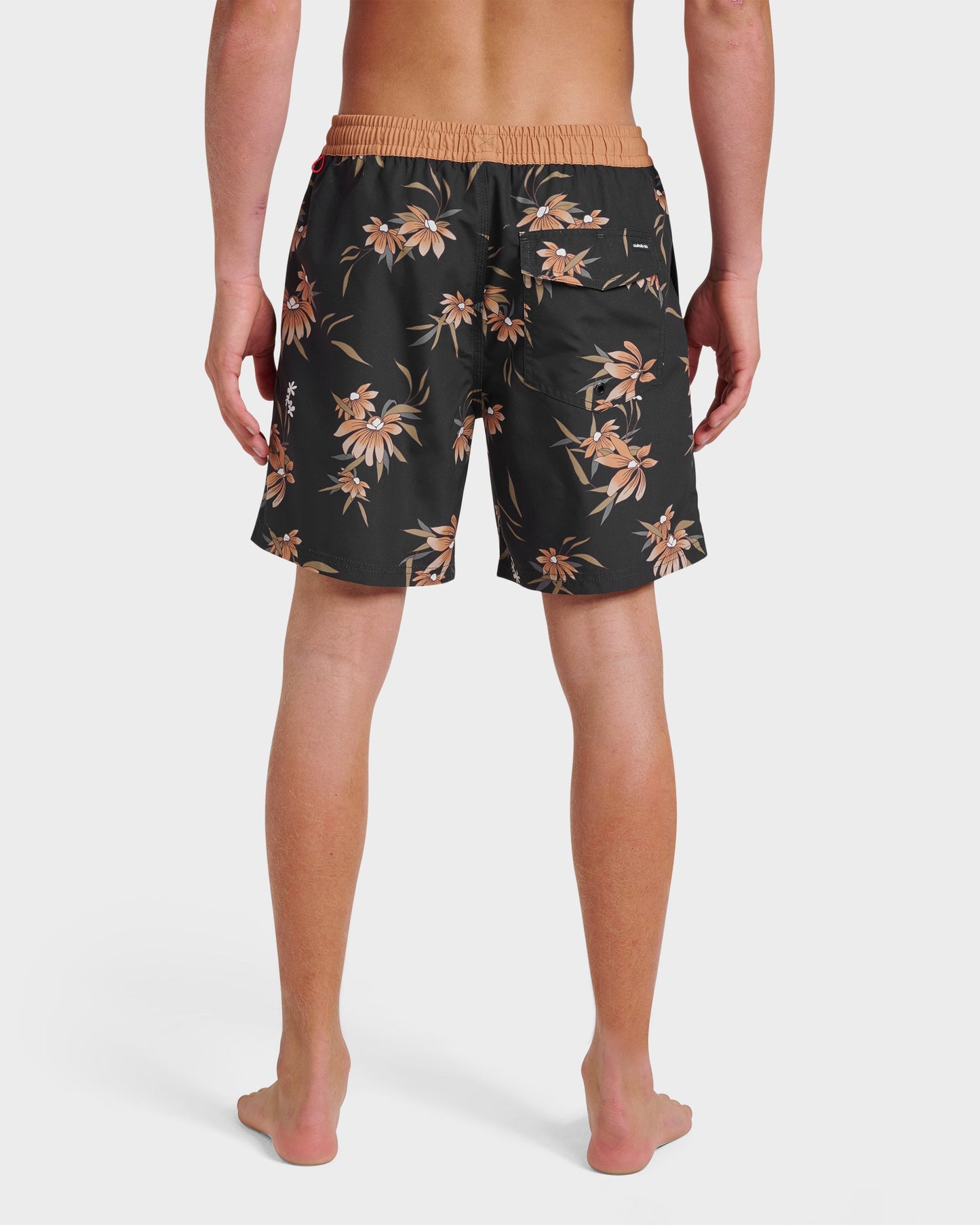 Quick Silver Everyday Coastal Flora 17" Swim Trunks - Black