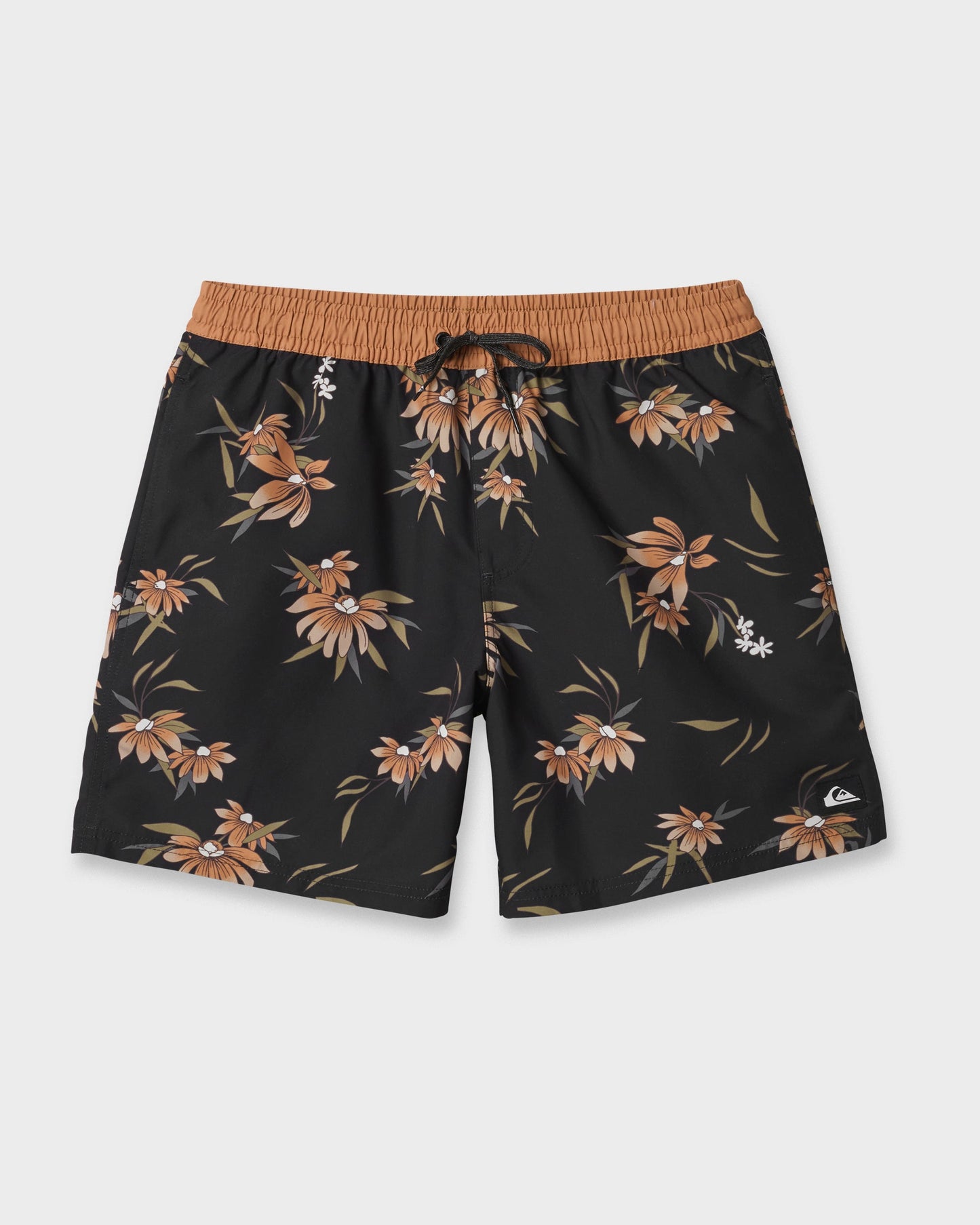 Quick Silver Everyday Coastal Flora 17" Swim Trunks - Black