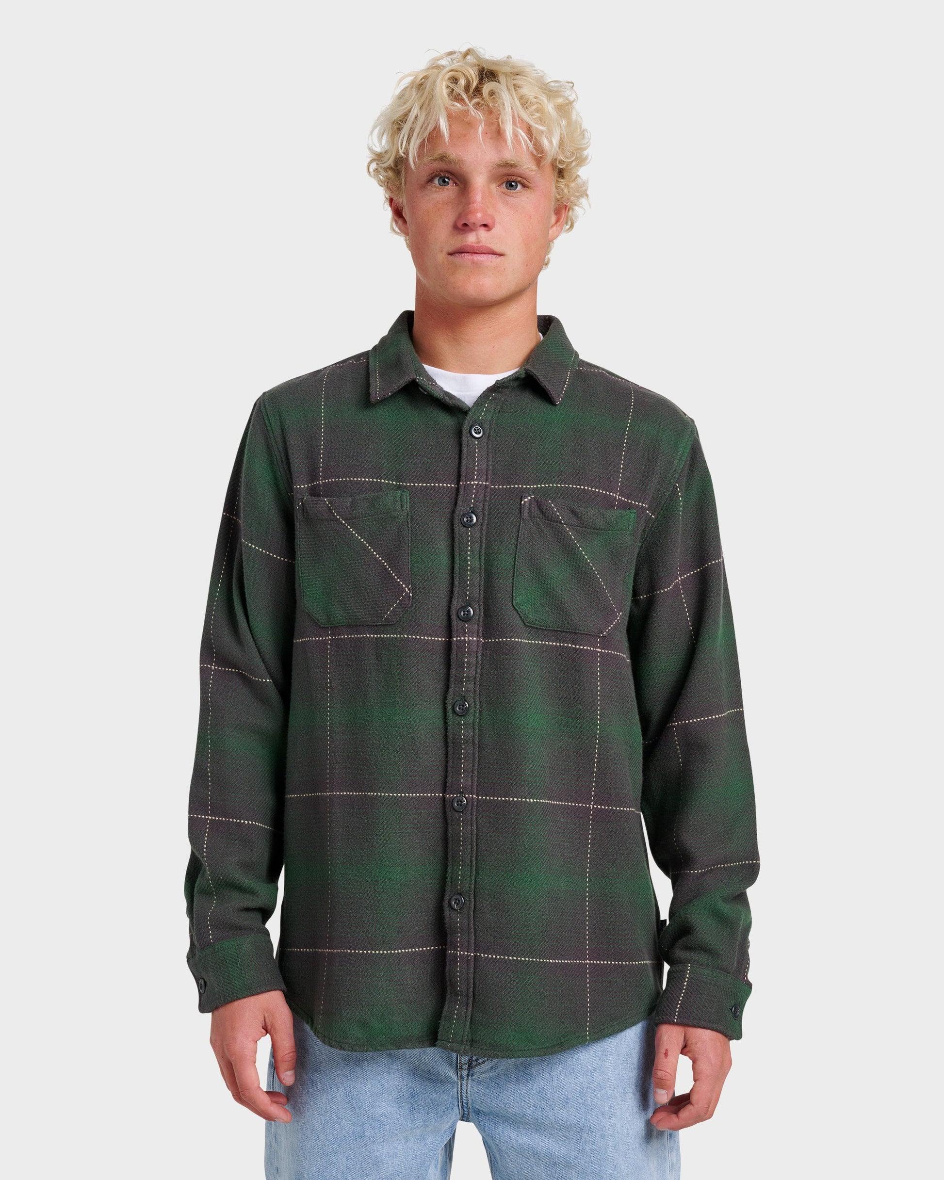 Quick Silver Dna Flannel Shirt - Garden Topiary