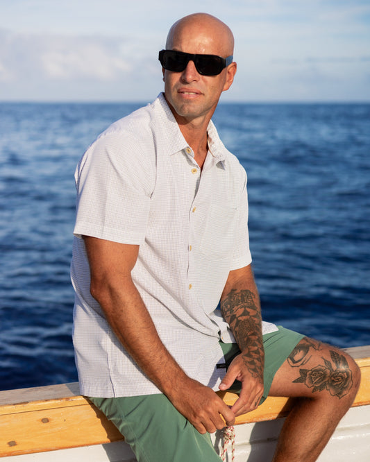 Quick Silver Waterman Checkmate Shirt - White