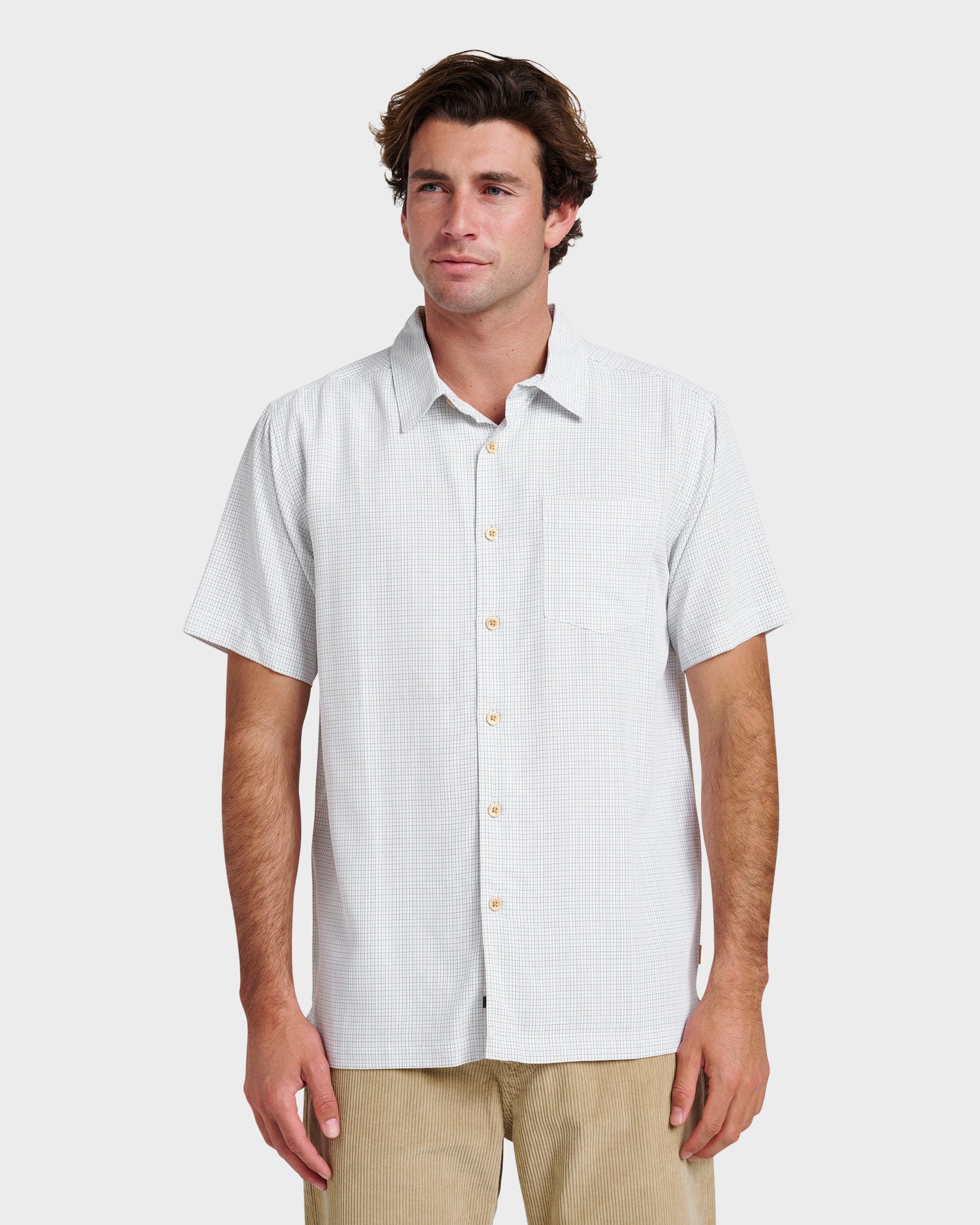 Quick Silver Waterman Checkmate Shirt - White