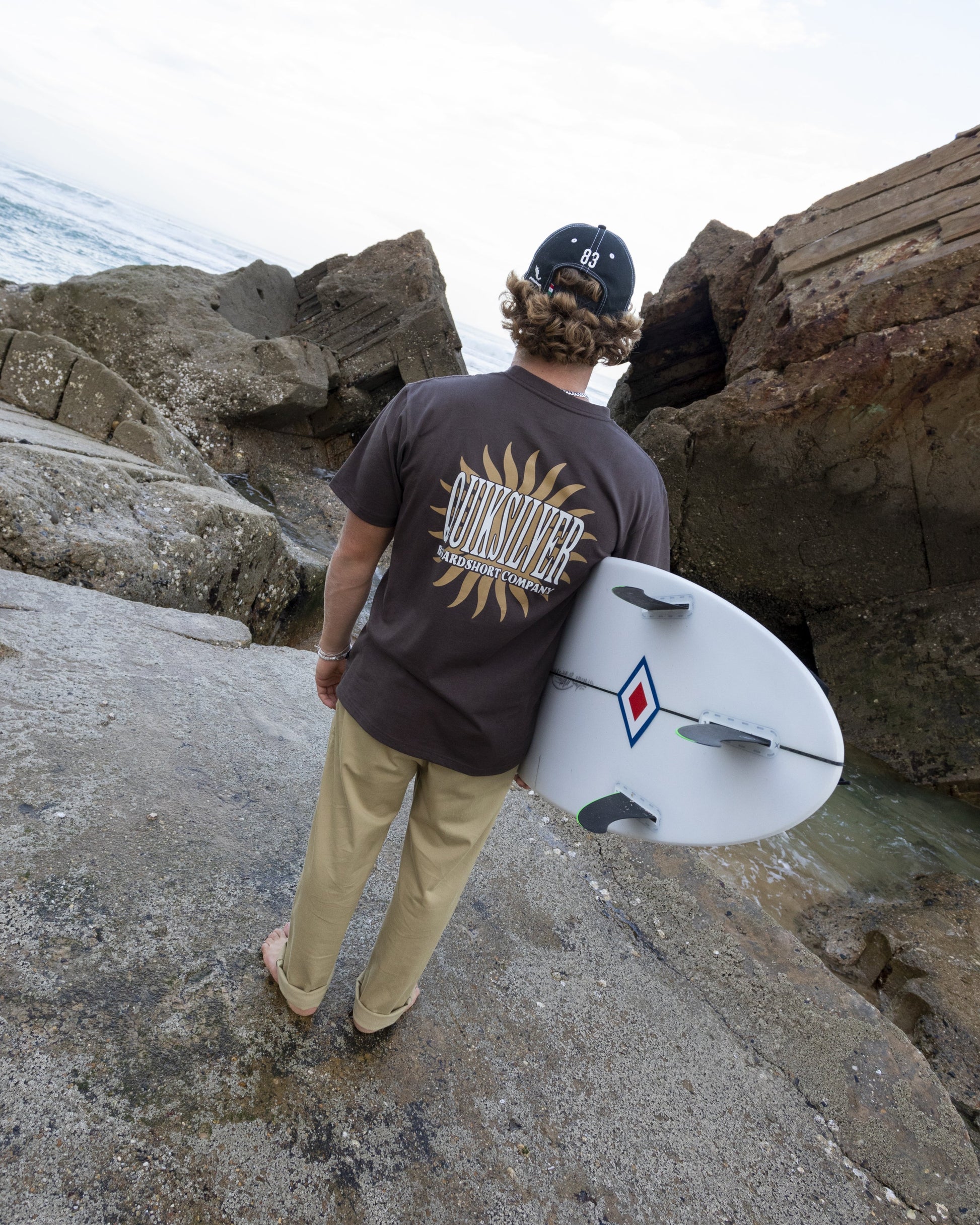 Quick Silver Sunny Side Up Classic T-shirt - Chocolate Brown
