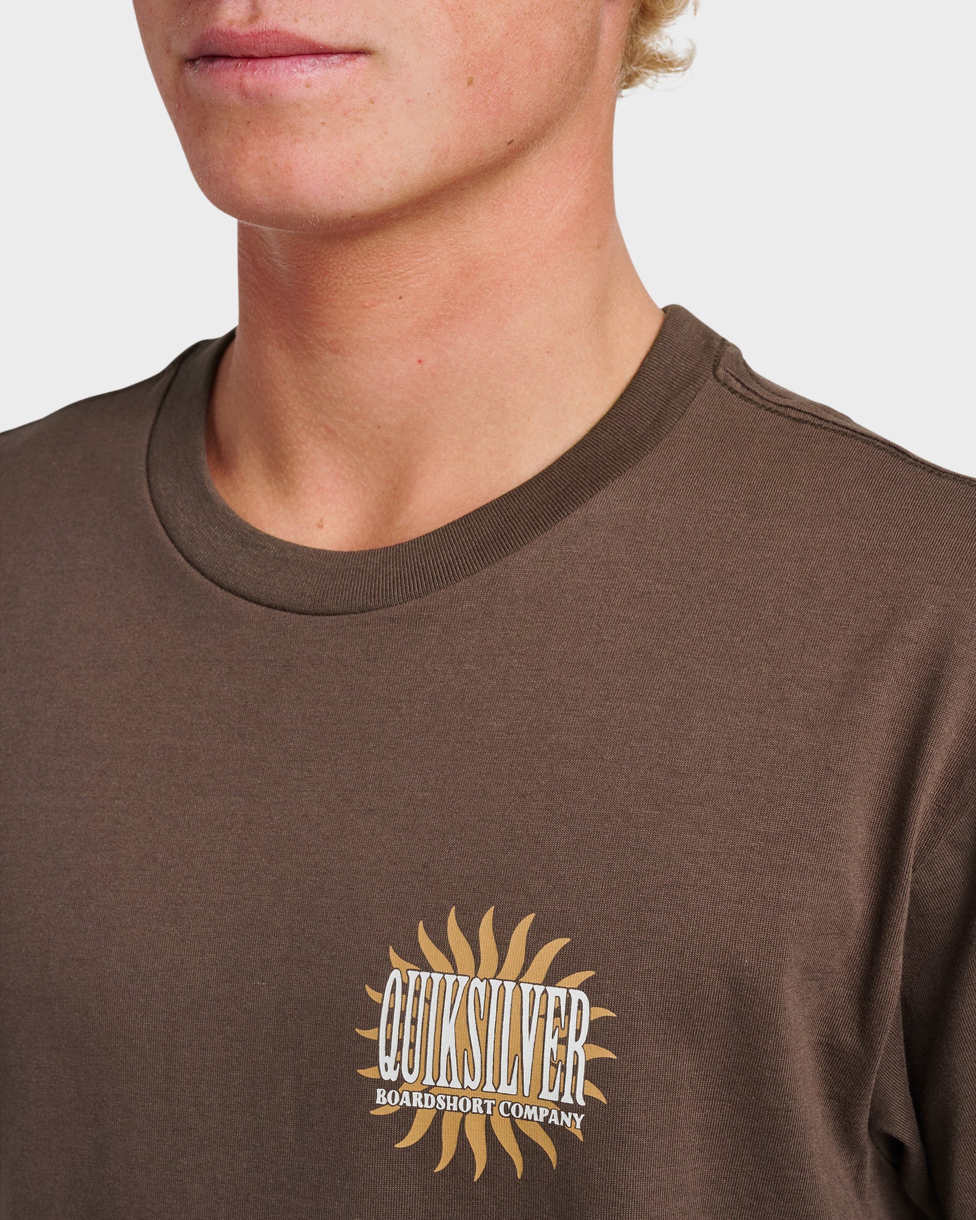 Quick Silver Sunny Side Up Classic T-shirt - Chocolate Brown