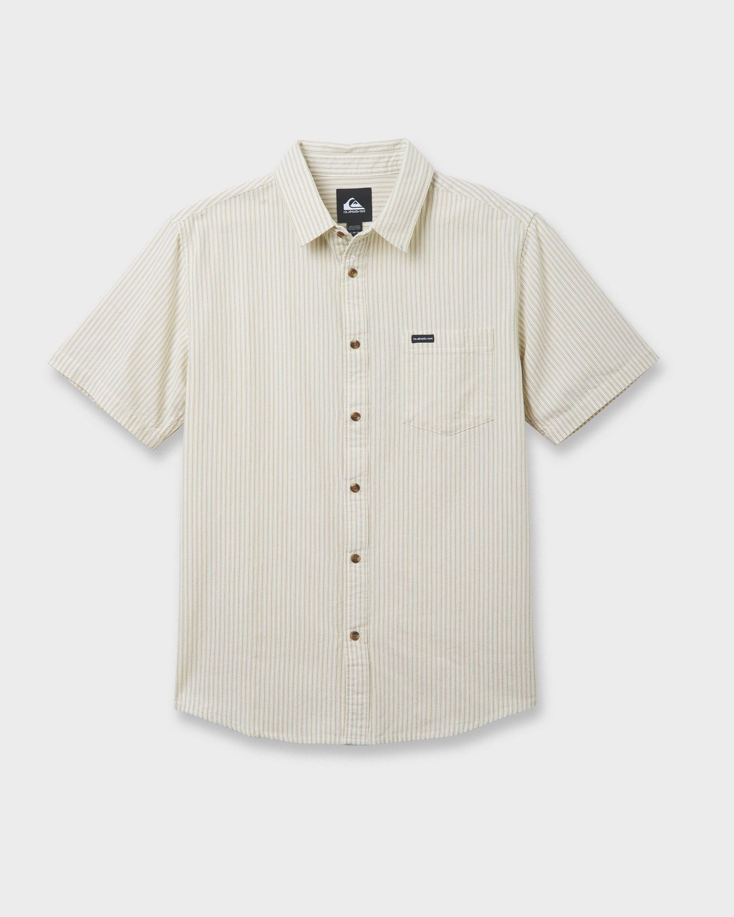 Quick Silver Oxford Stripe Classic Short Sleeve Shirt - Moonstruck