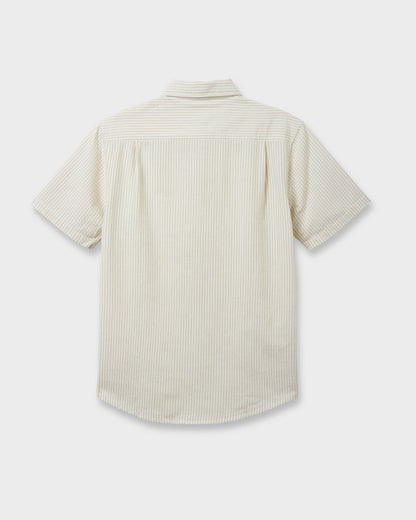 Quick Silver Oxford Stripe Classic Short Sleeve Shirt - Moonstruck