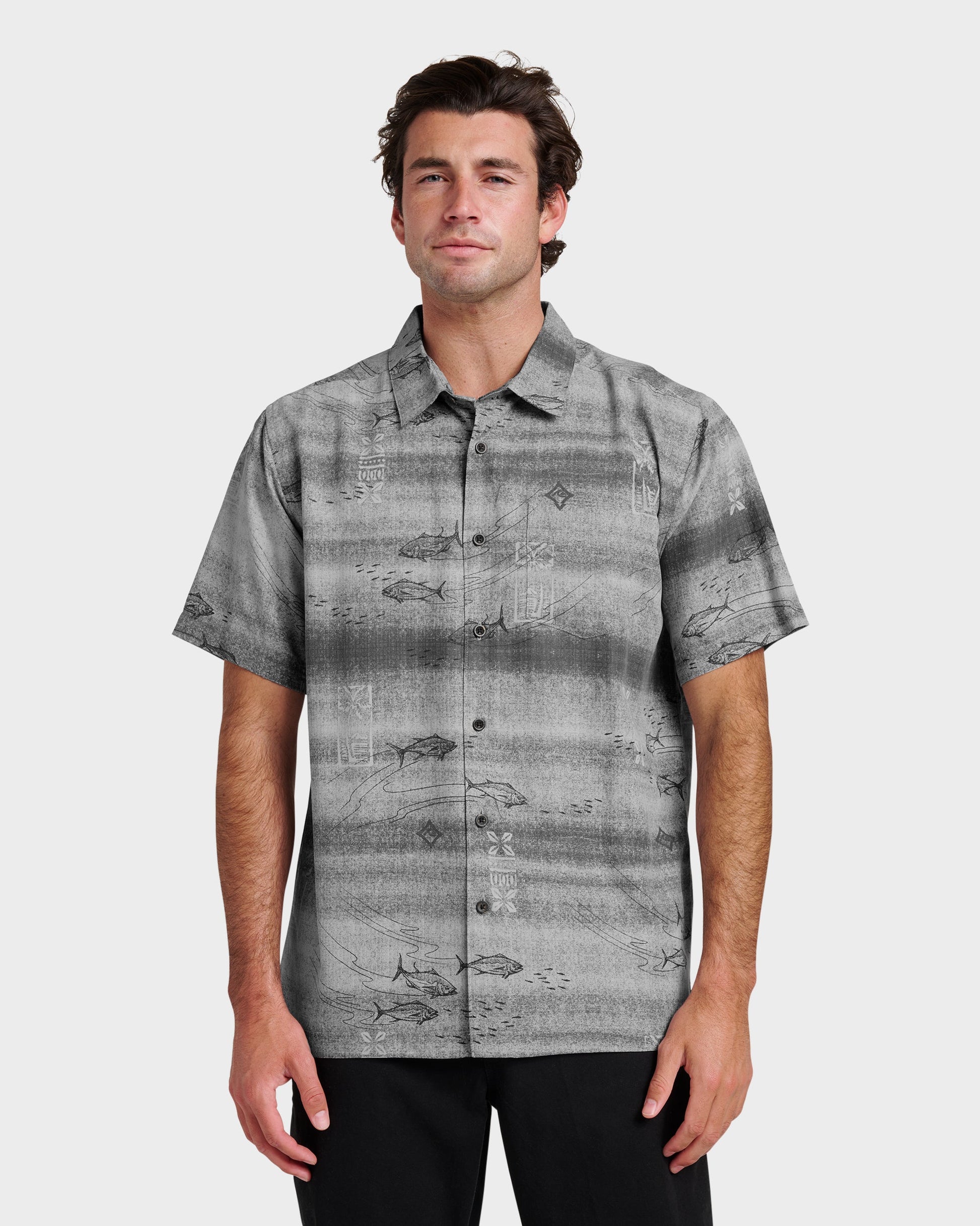 Quick Silver Waterman Go Fish Shirt - Phantom