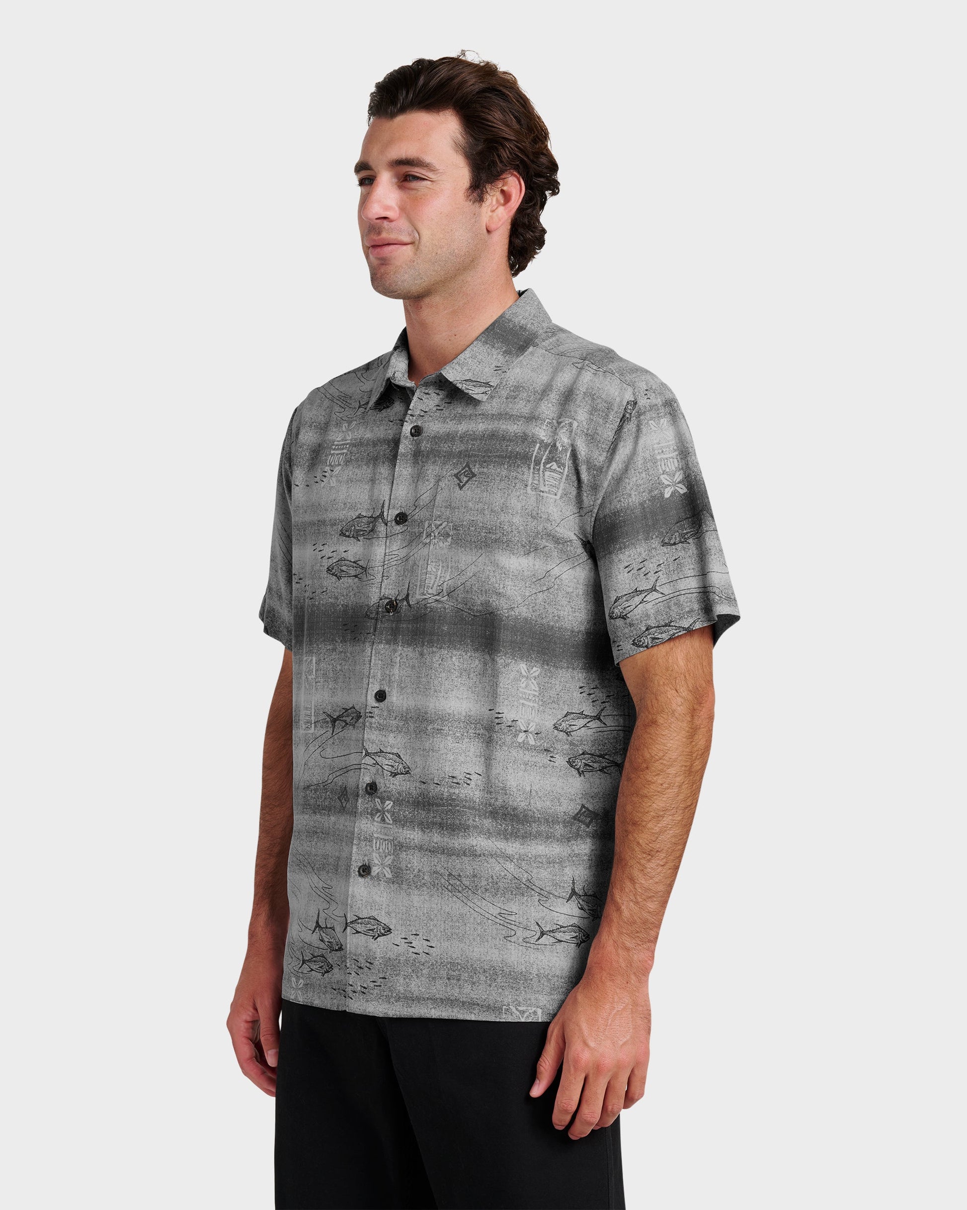Quick Silver Waterman Go Fish Shirt - Phantom