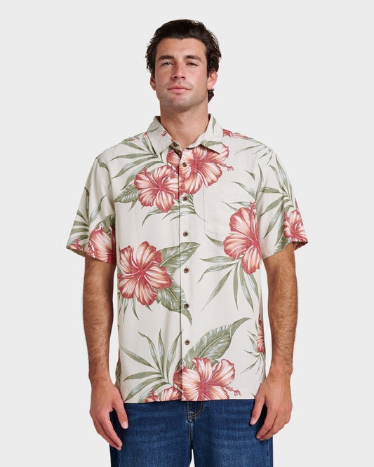 Quick Silver Waterman Tropical Dream Shirt - Moonbeam