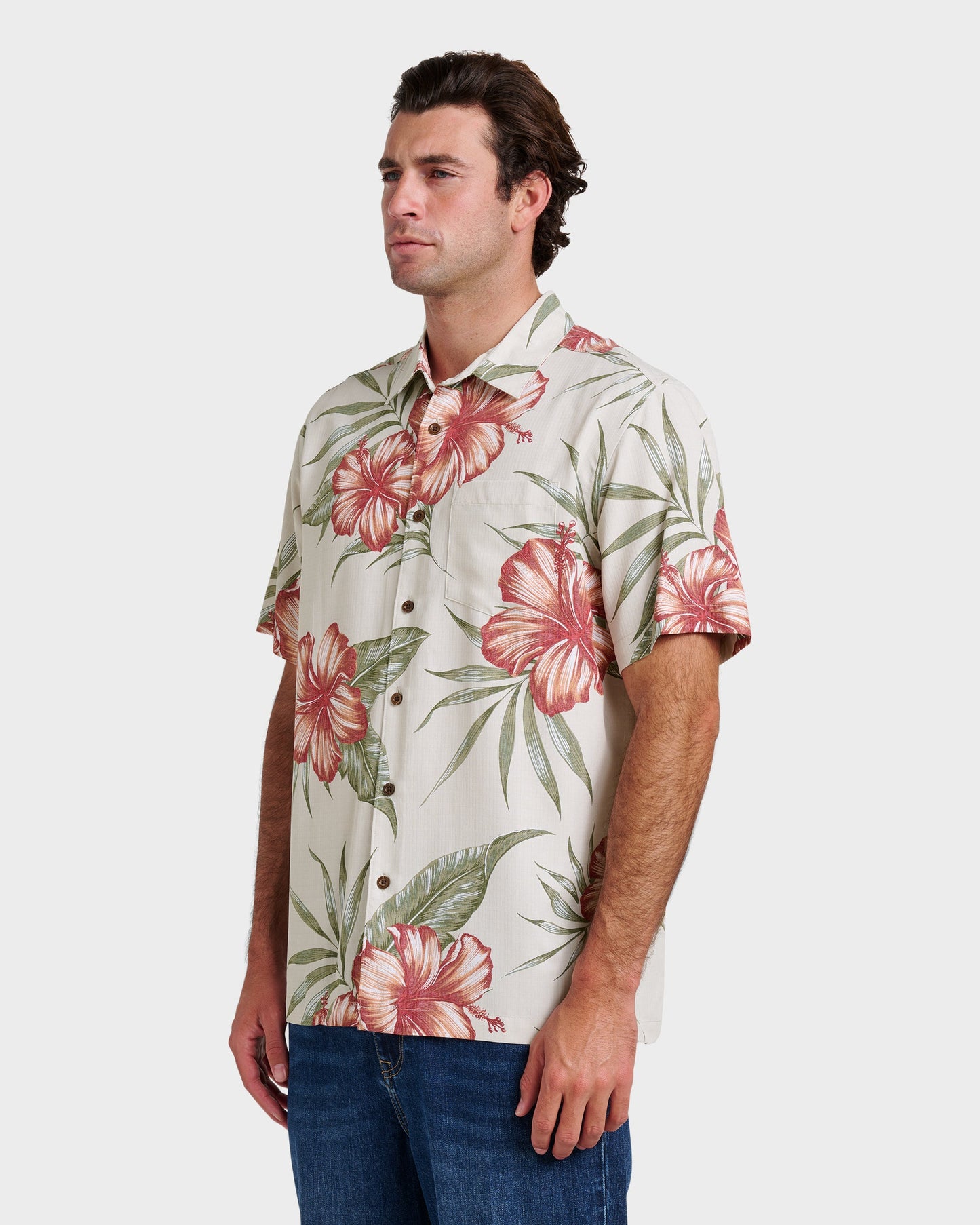 Quick Silver Waterman Tropical Dream Shirt - Moonbeam