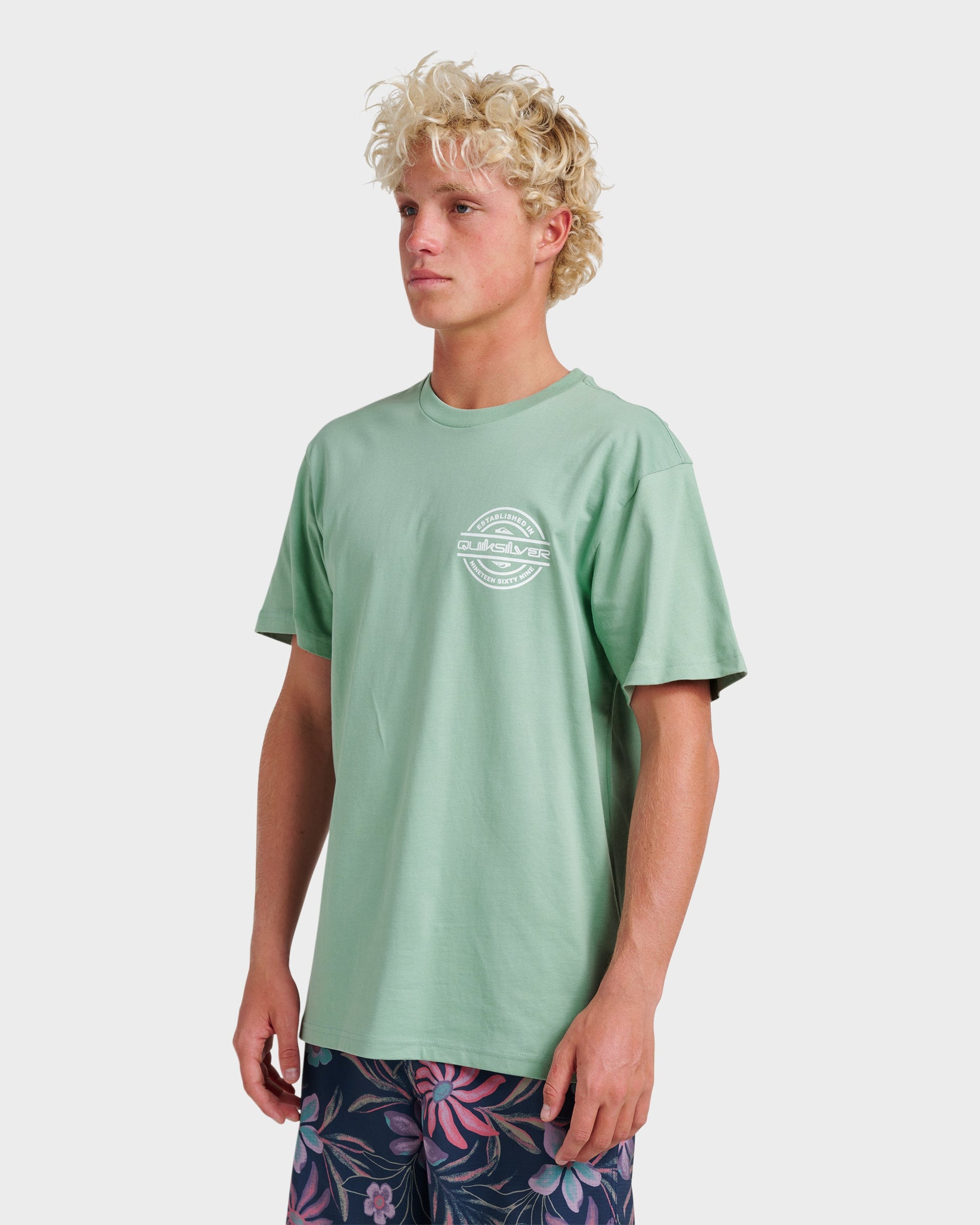 Quick Silver Mirrored Classic T-shirt - Granite Green