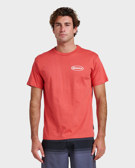 Quick Silver Mechanics Script Classic T-shirt - Mineral Red