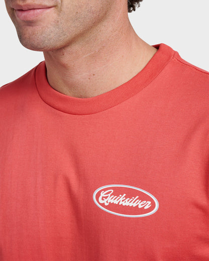 Quick Silver Mechanics Script Classic T-shirt - Mineral Red