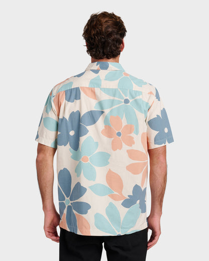 Quick Silver Waterman Flower Power Shirt - Moonbeam