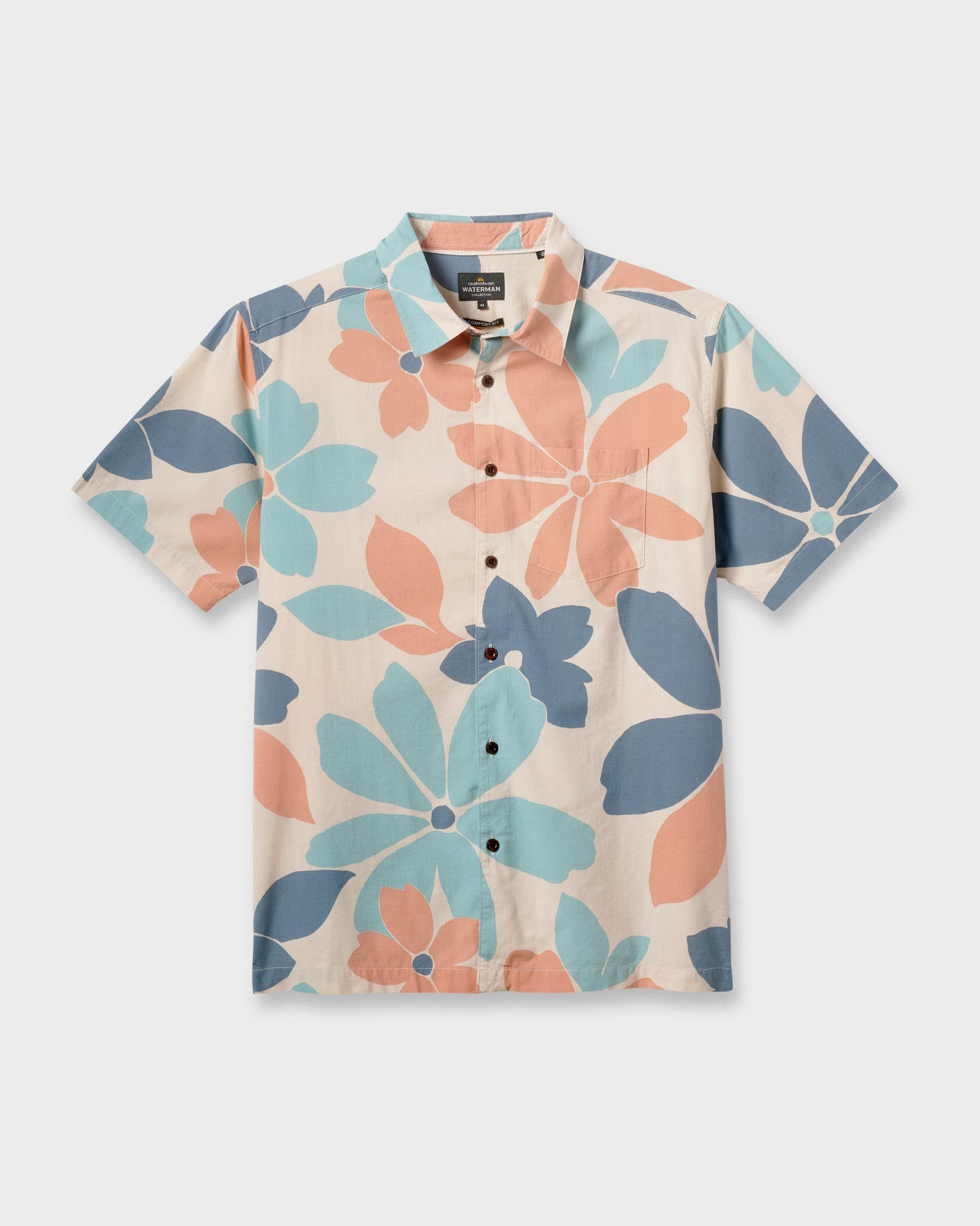 Quick Silver Waterman Flower Power Shirt - Moonbeam