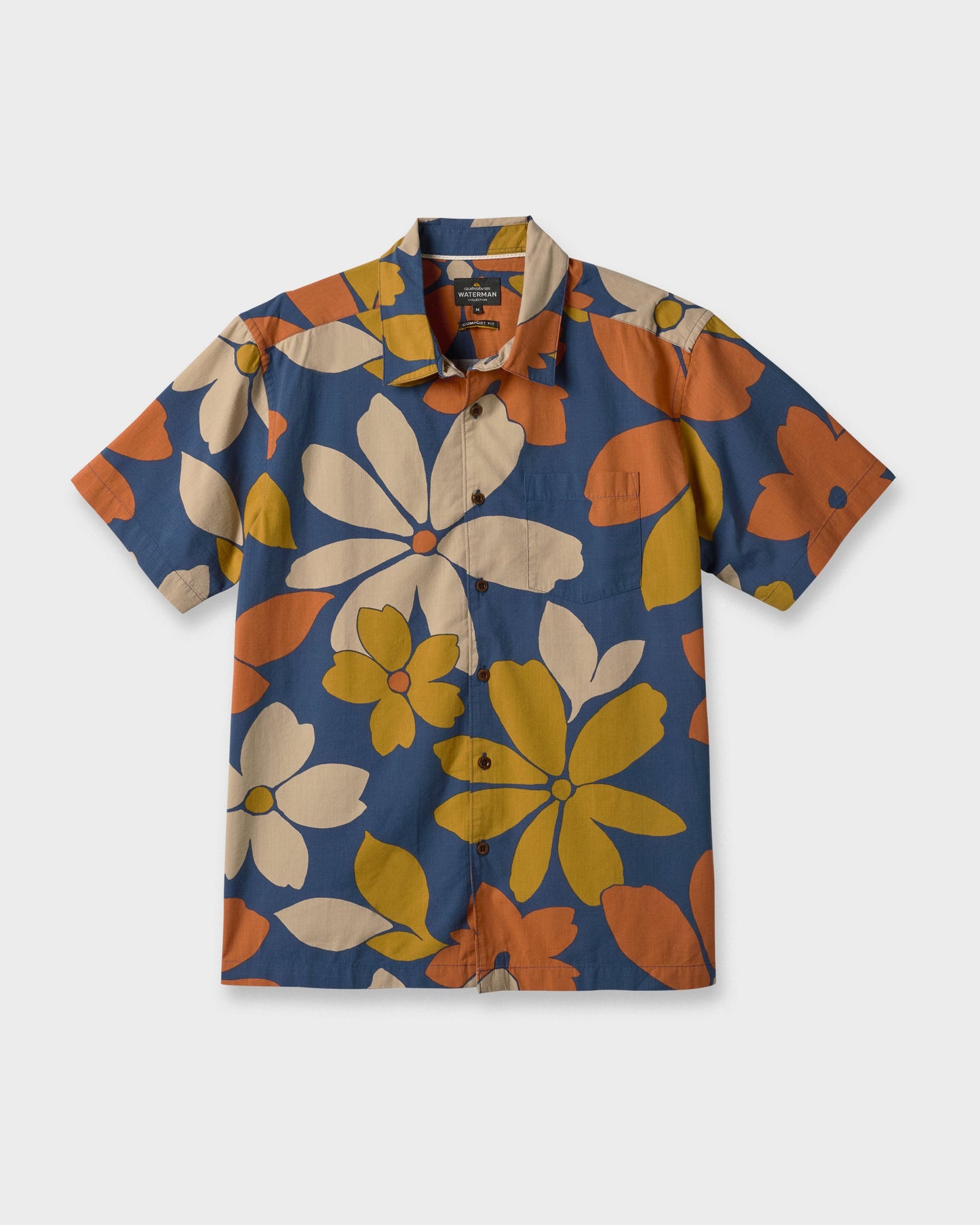 Quick Silver Waterman Flower Power Shirt - Sargasso Sea