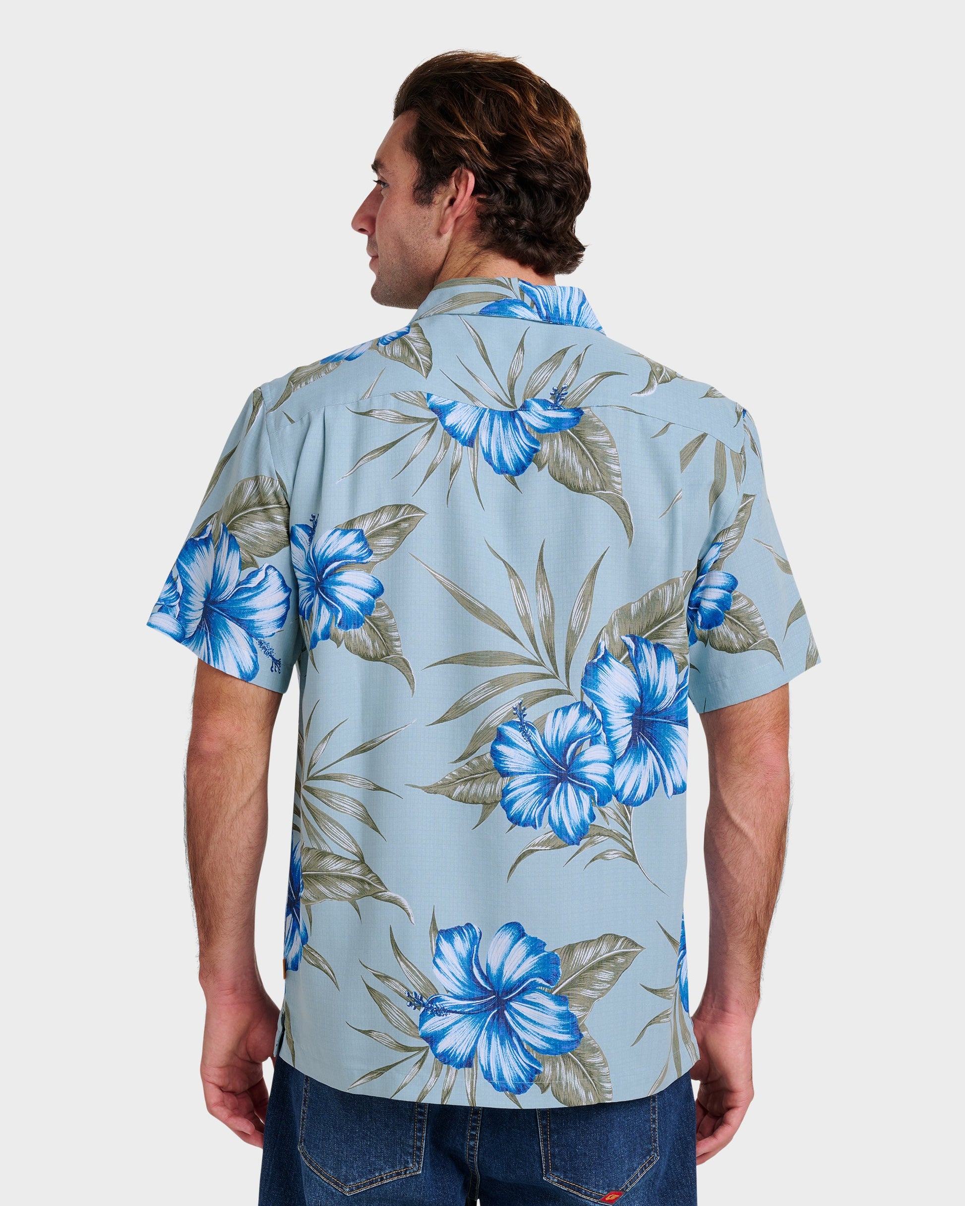 Quick Silver Waterman Tropical Dream Shirt - Sterling Blue