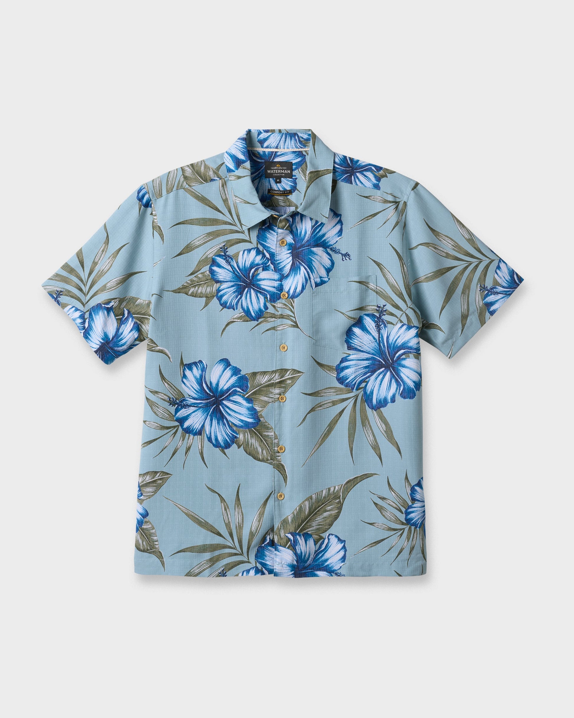 Quick Silver Waterman Tropical Dream Shirt - Sterling Blue
