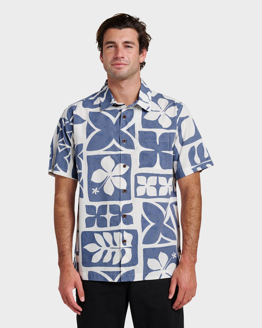 Quick Silver Waterman Tiki Island Shirt - Flint Stone