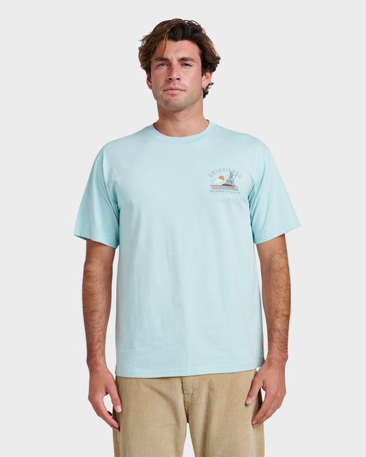Quick Silver Waterman The Rig Classic T-shirt - Sterling Blue